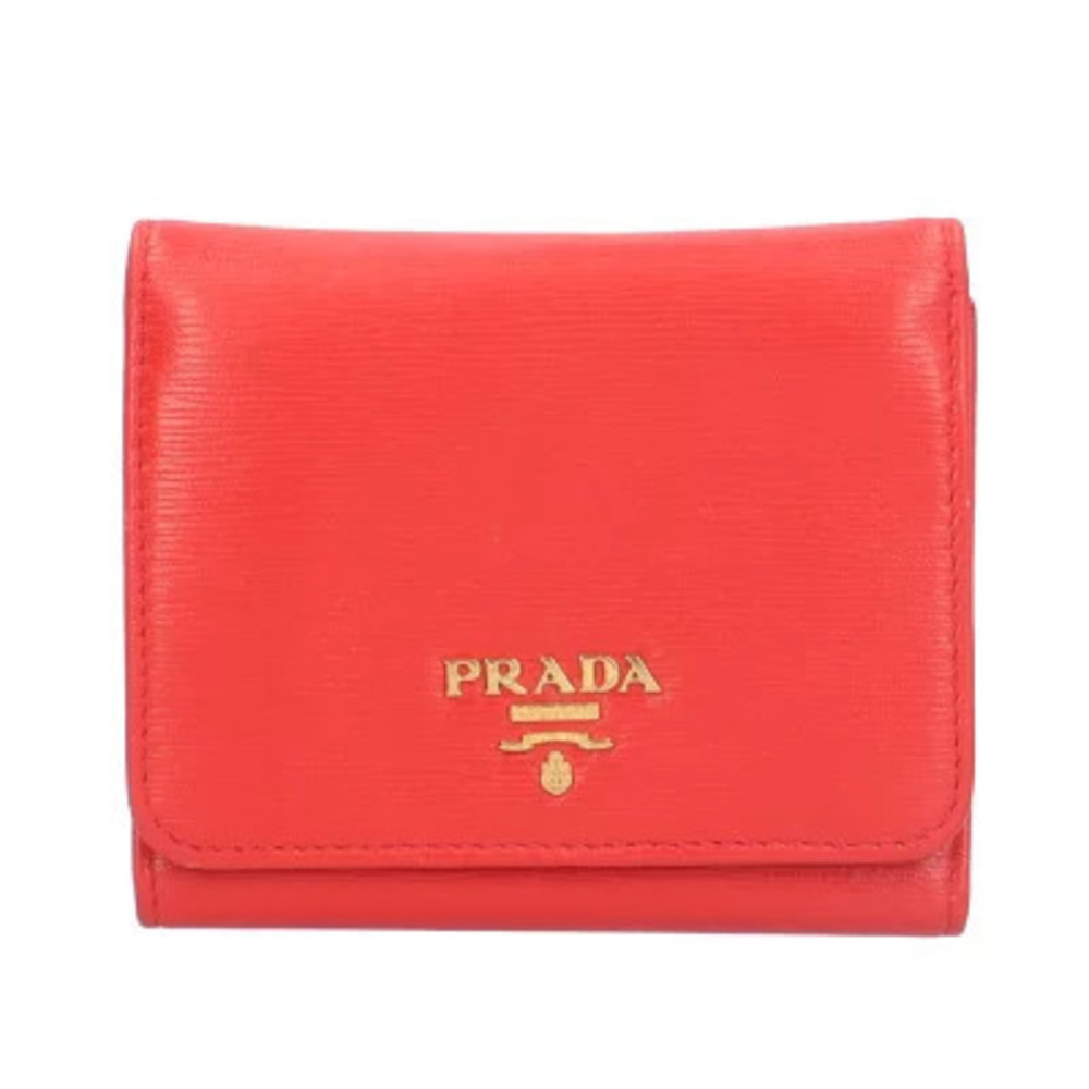 Prada Tri fold Wallet Leather